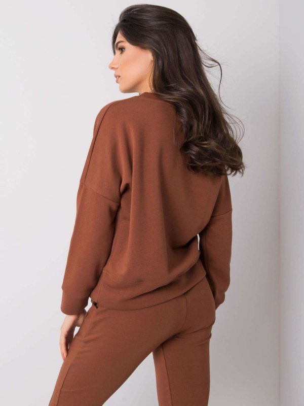 Bluza-RV-BL-6080.19-ciemny brązowy rozmiar - L/XL
