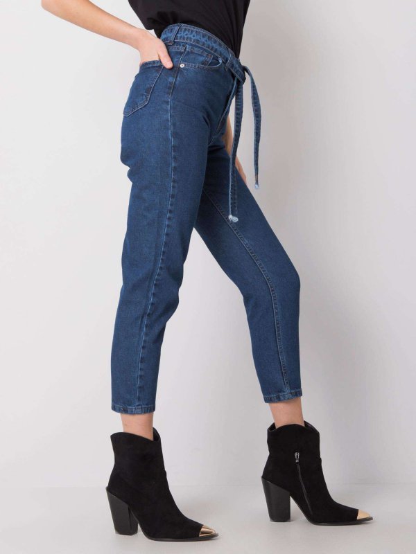 Spodnie jeans-320-SP-2902.09P-ciemny niebieski rozmiar - 26