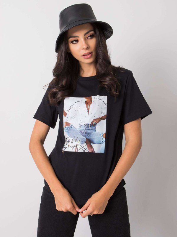 T-shirt-PM-TS-SS21TX66.78P-czarny rozmiar - S