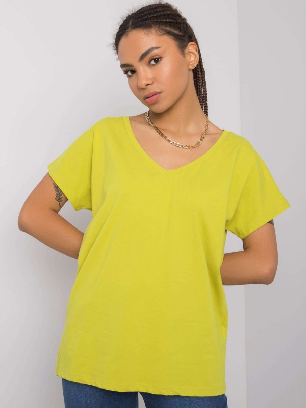 T-shirt-RV-TS-4832.40P-limonkowy rozmiar - XS