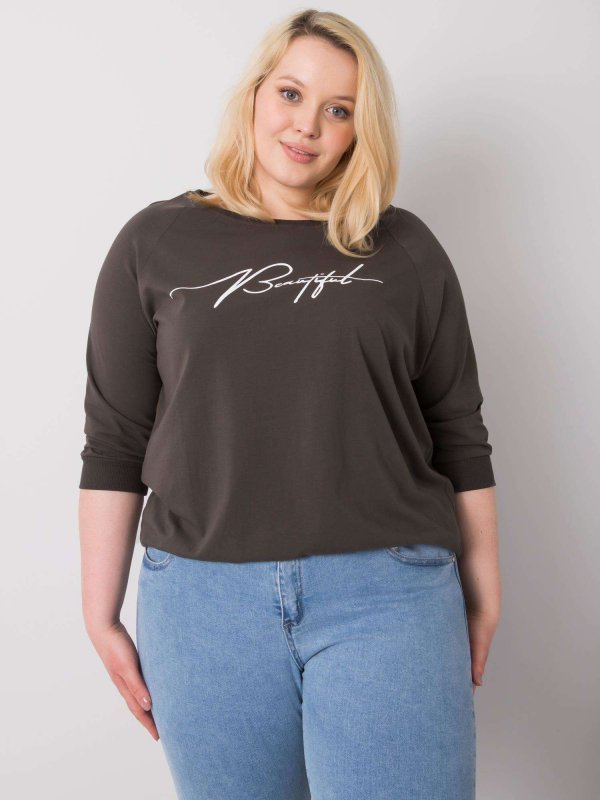 Bluzka-RV-BZ-6391.48-ciemny khaki rozmiar - ONE SIZE