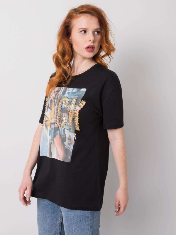 T-shirt-HB-TS-3056.77P-czarny rozmiar - M