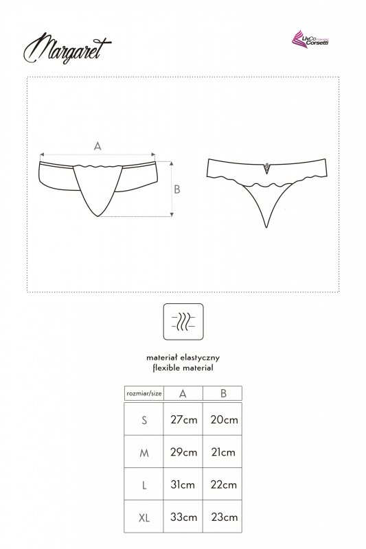 Panty Margaret - Stringi Cream Kremowy LivCo Corsetti Fashion rozmiar - L