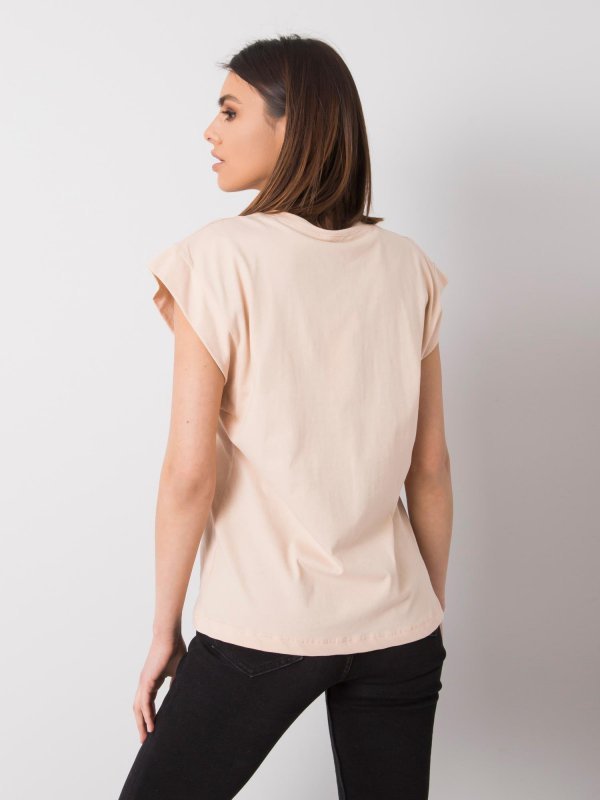 T-shirt-157-TS-4163.72P-brzoskwiniowy rozmiar - L