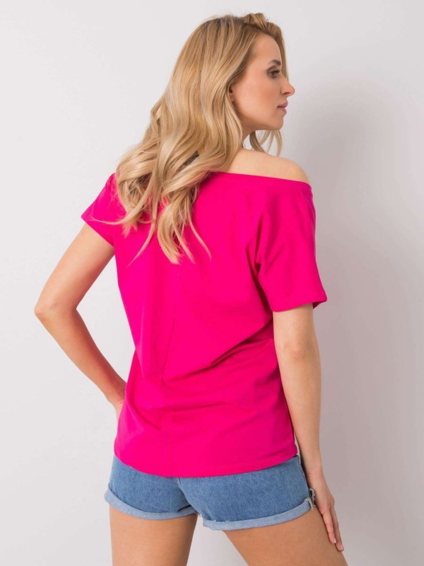 T-shirt-RV-TS-4832.40P-fuksjowy rozmiar - S