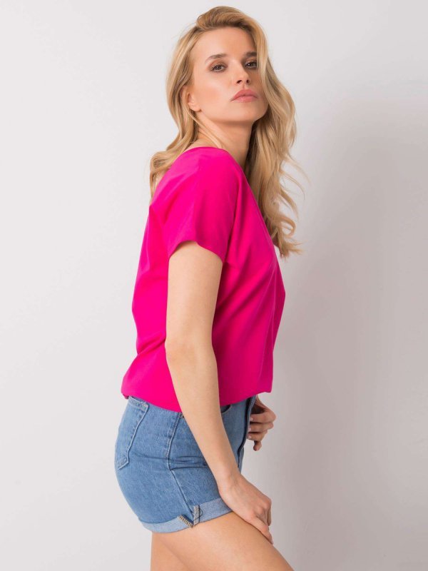 T-shirt-RV-TS-4832.40P-fuksjowy rozmiar - L