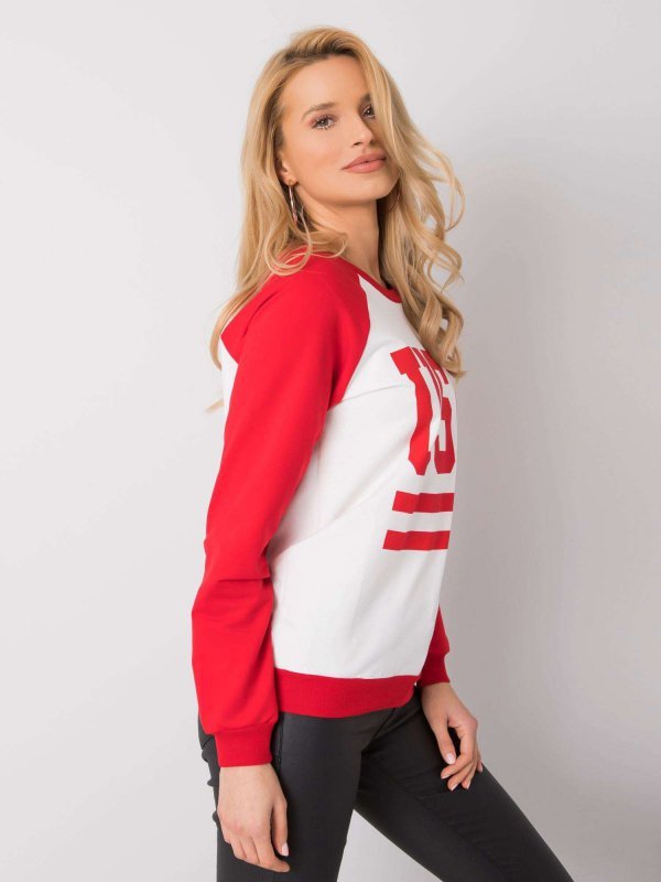 Bluza-DS-BL-1111.06P-biało-czerwony rozmiar - S