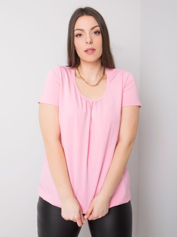 T-shirt-RV-TS-6320.85P-różowy rozmiar - 3XL