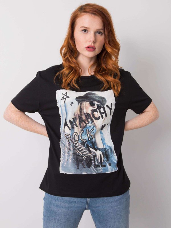 T-shirt-HB-TS-3052.67P-czarny rozmiar - S