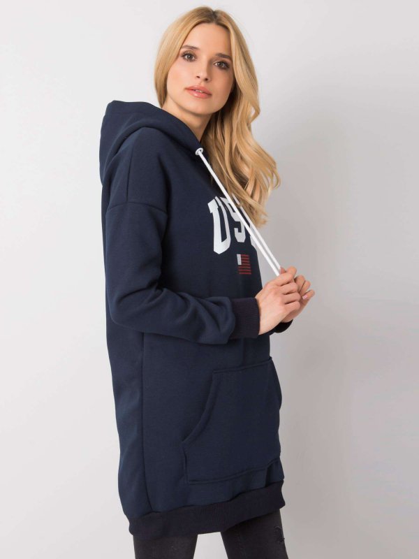 Bluza-RV-BL-6676.67-granatowy rozmiar - S