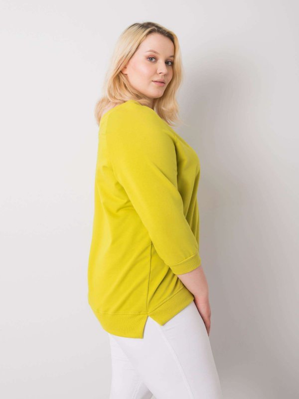 Bluza-RV-BL-6295.03X-limonkowy rozmiar - 2XL