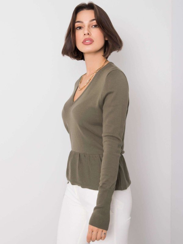 Bluzka-259-BZ-22513.73-khaki rozmiar - M