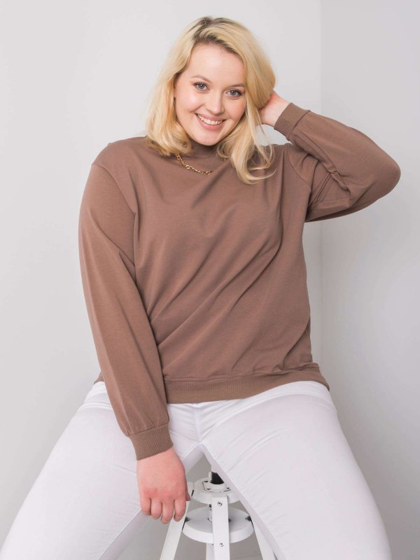 Bluza-RV-BL-6299.11-brązowy rozmiar - 2XL