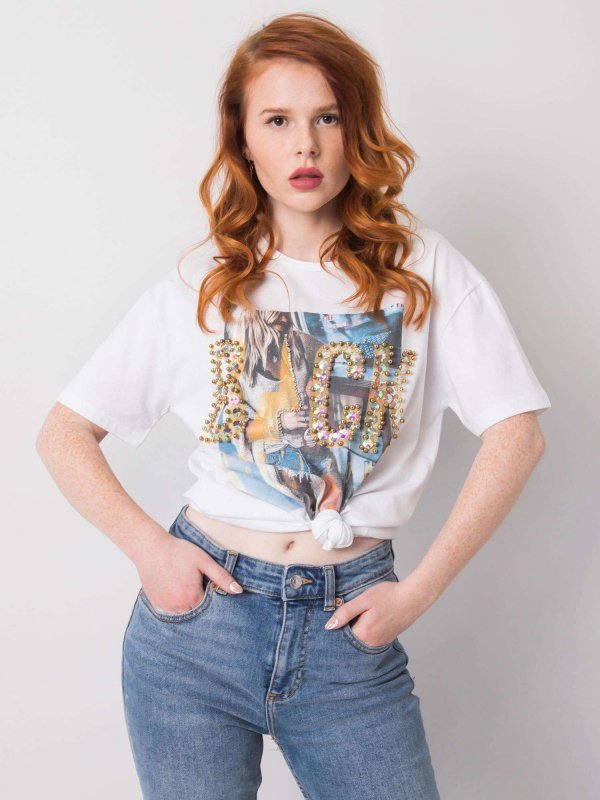 T-shirt-HB-TS-3056.77P-biały rozmiar - S