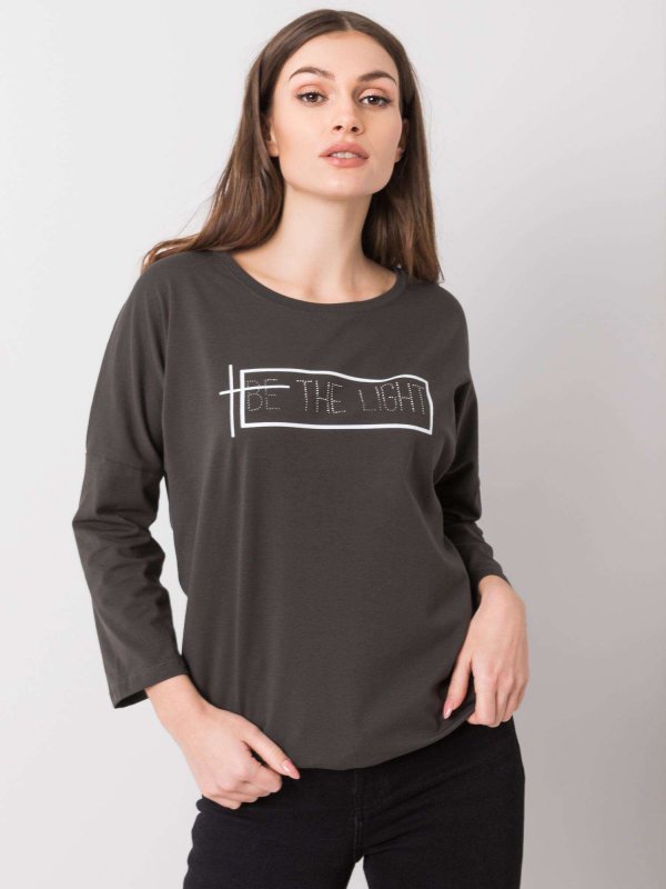 Bluzka-RV-BZ-6222.18-ciemny khaki rozmiar - ONE SIZE