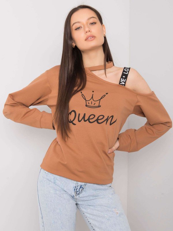 Bluzka-FA-BZ-6425.43P-camelowy rozmiar - S/M