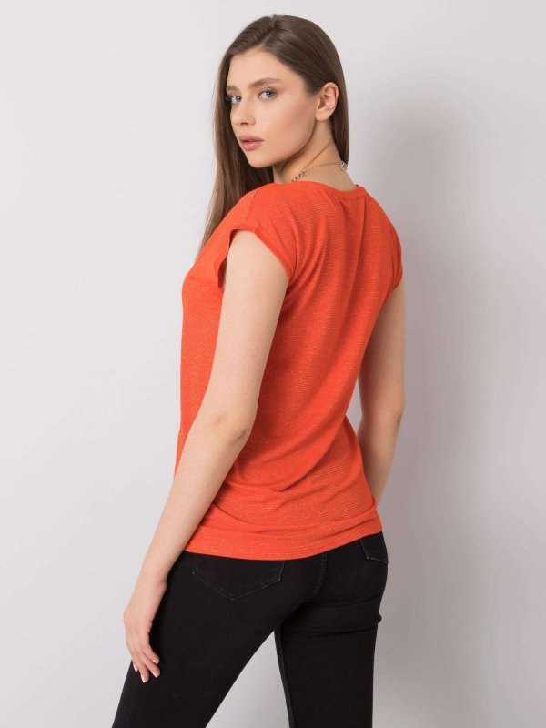 T-shirt-37-TS-190221.90-ciemny pomarańczowy rozmiar - XS