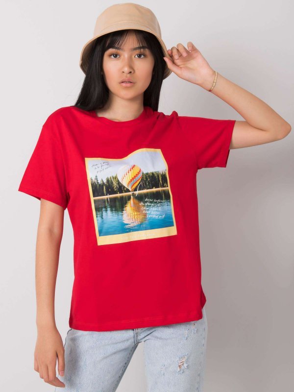 T-shirt-PM-TS-SS21CA82.16-czerwony rozmiar - S