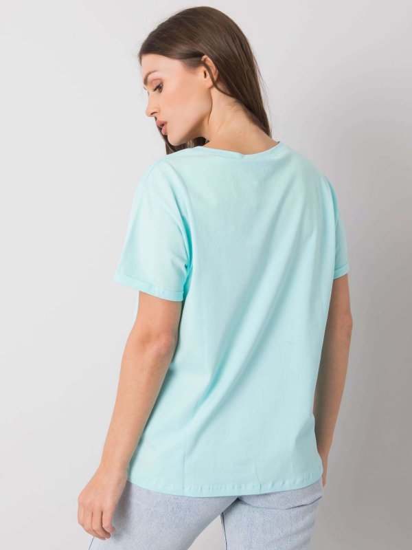 T-shirt-FA-TS-7121.88P-mietowy rozmiar - ONE SIZE