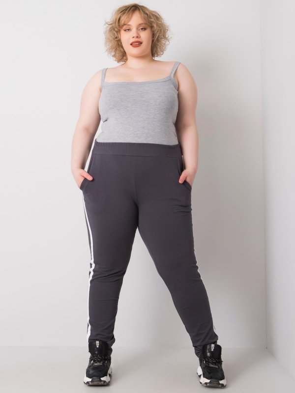 Spodnie dresowe-RV-DR-6643.95-grafitowy rozmiar - 2XL