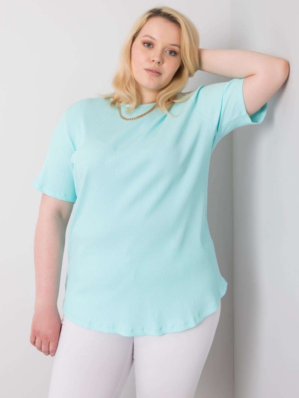 Bluzka-RV-BZ-6323.92-mietowy rozmiar - 2XL
