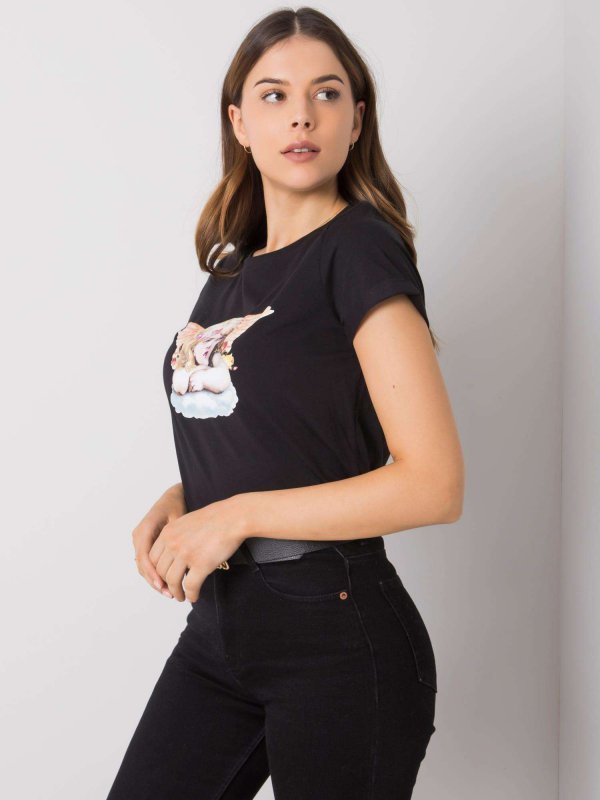 T-shirt-RO-TS-2307.21-czarny rozmiar - XS