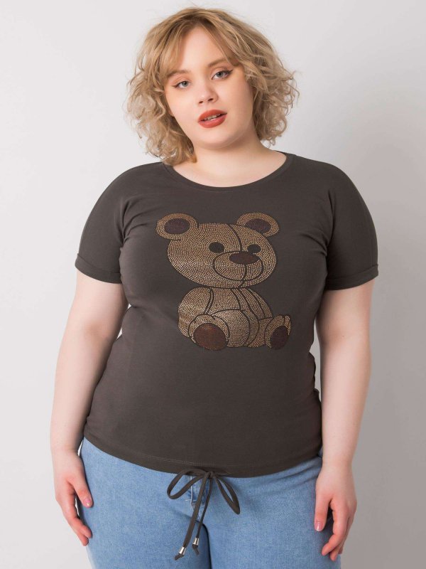 Bluzka-RV-BZ-6428.47-ciemny khaki rozmiar - ONE SIZE