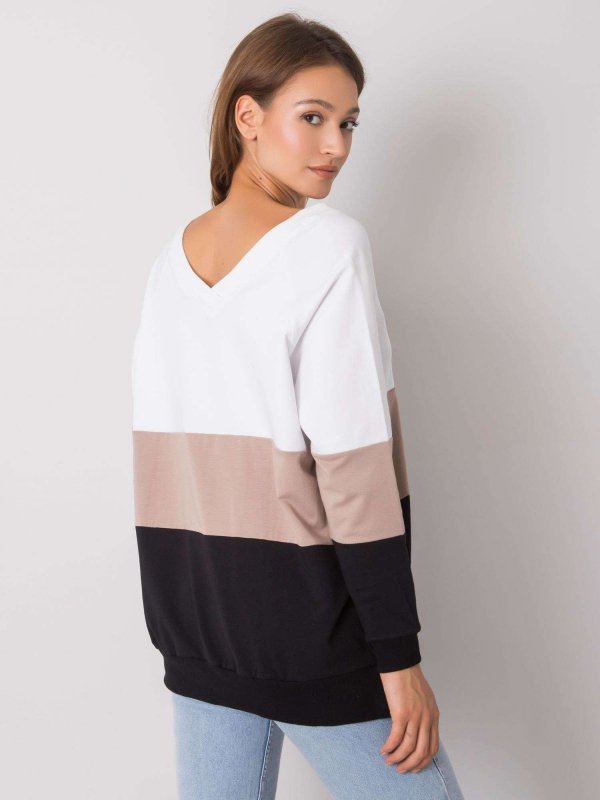 Bluza-RV-BL-5972.07-czarno-beżowy rozmiar - L/XL