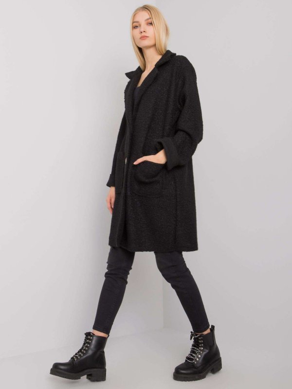 Płaszcz-TW-PL-BI-21717.40P-czarny rozmiar - ONE SIZE