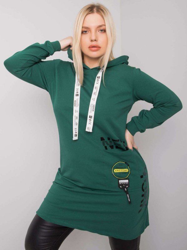 Tunika-RV-TU-7221.80P-ciemny zielony rozmiar - ONE SIZE