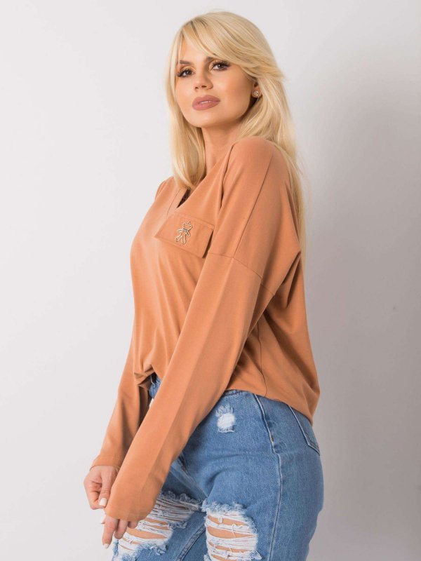 Bluzka-FA-BZ-7384.29X-jasny brązowy rozmiar - ONE SIZE