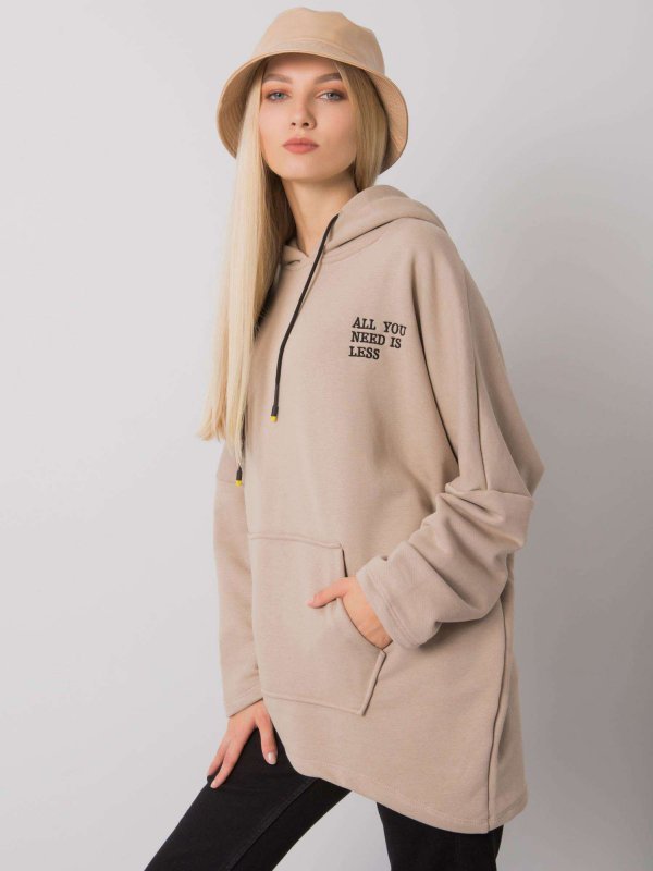Bluza-RV-BL-7098.28-beżowy rozmiar - ONE SIZE