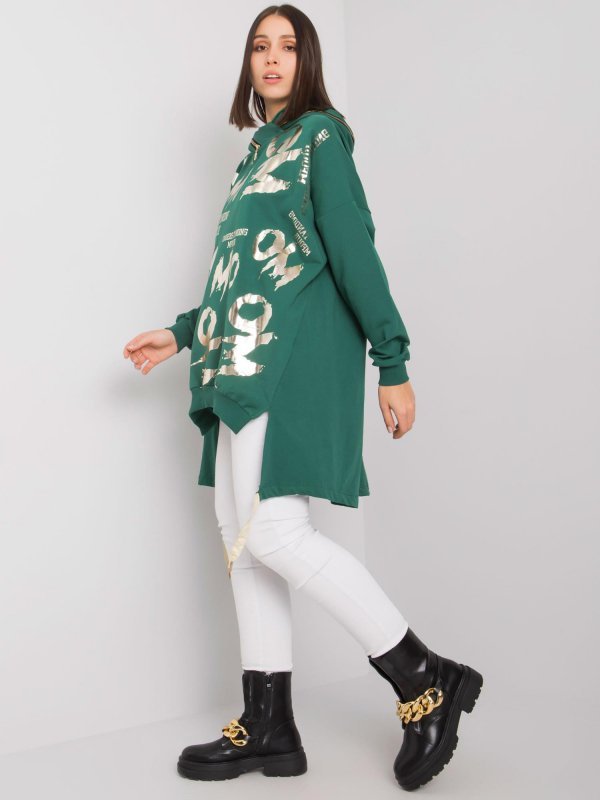 Bluza-RV-BL-7274.75P-ciemny zielony rozmiar - ONE SIZE
