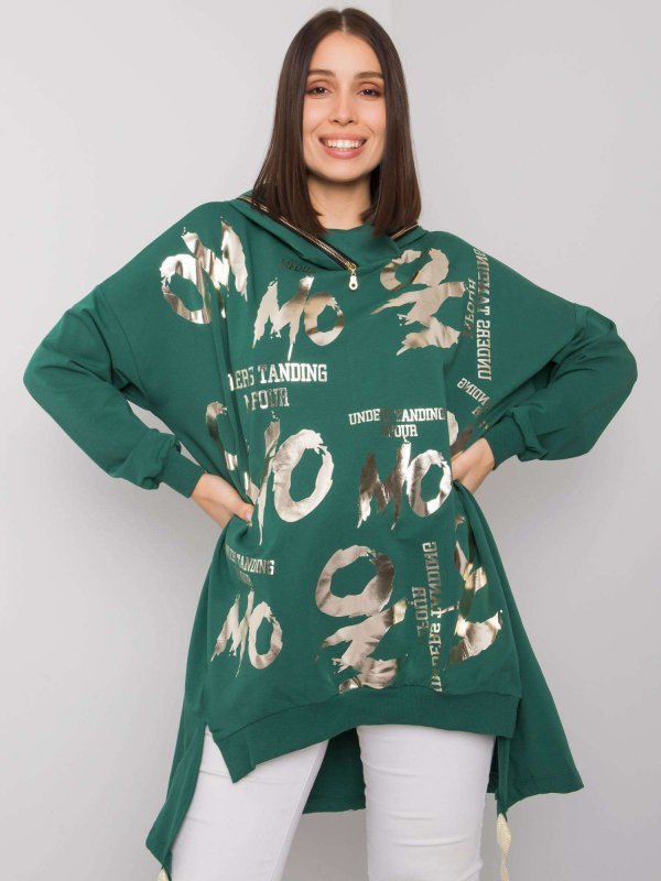 Bluza-RV-BL-7274.75P-ciemny zielony rozmiar - ONE SIZE