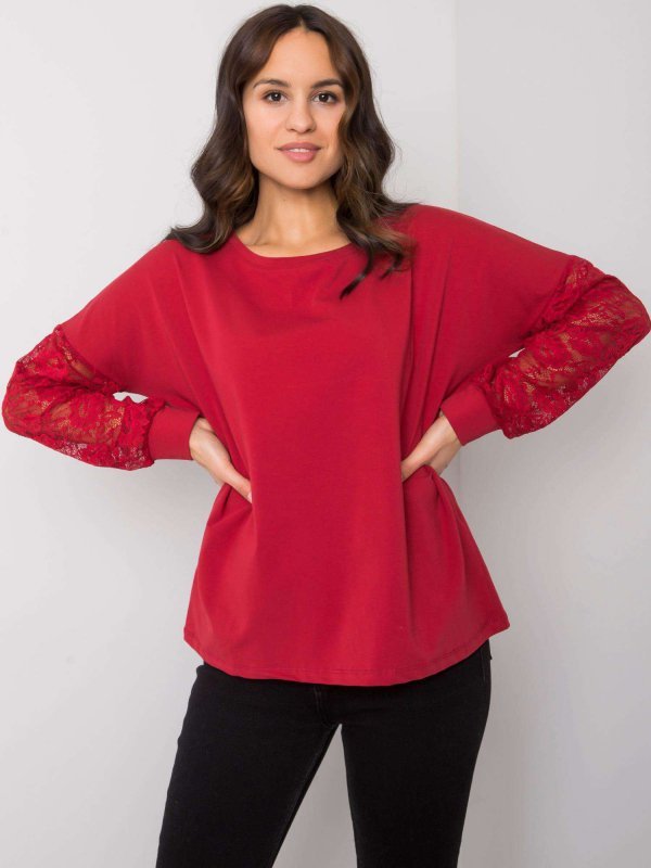 Bluzka-RV-BZ-7342.03-bordowy rozmiar - L/XL