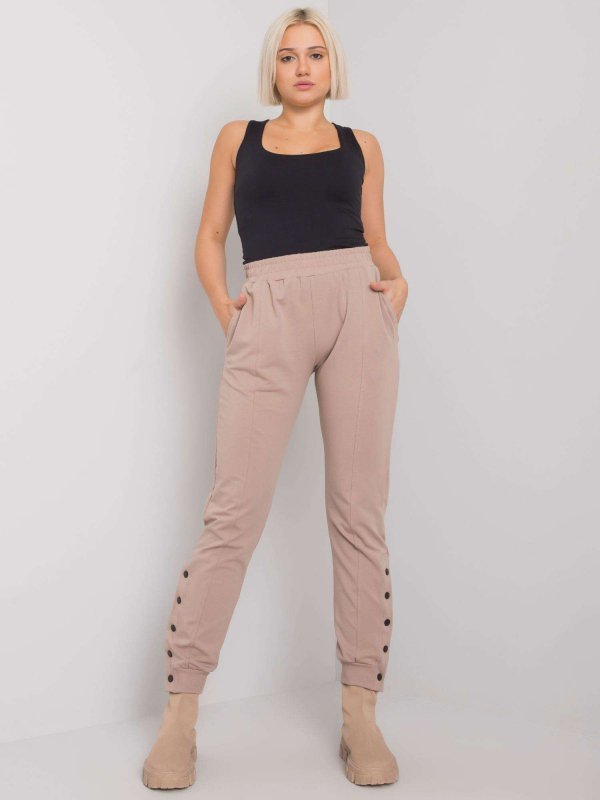 Spodnie dresowe-RV-DR-7365.17P-ciemny bezowy rozmiar - L/XL