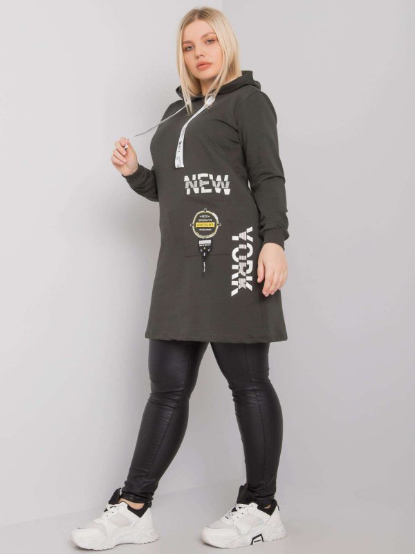 Tunika-RV-TU-7221.80P-ciemny khaki rozmiar - ONE SIZE