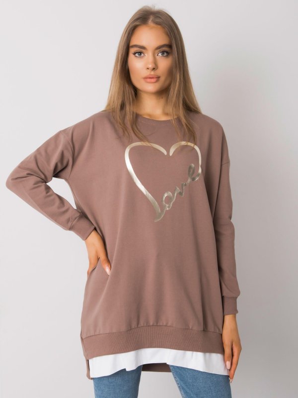 Tunika-RV-TU-7258.40P-brązowy rozmiar - L/XL