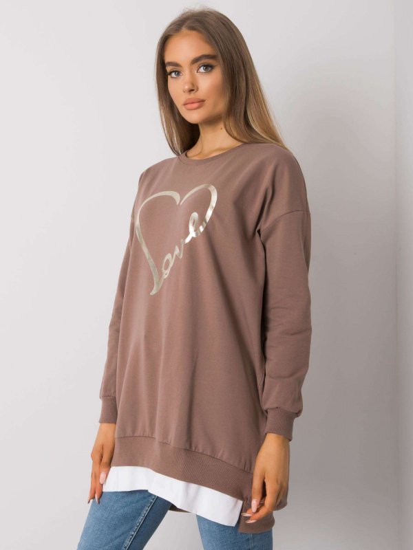 Tunika-RV-TU-7258.40P-brązowy rozmiar - L/XL