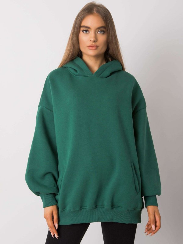 Bluza-RV-BL-6989.37X-ciemny zielony rozmiar - L/XL