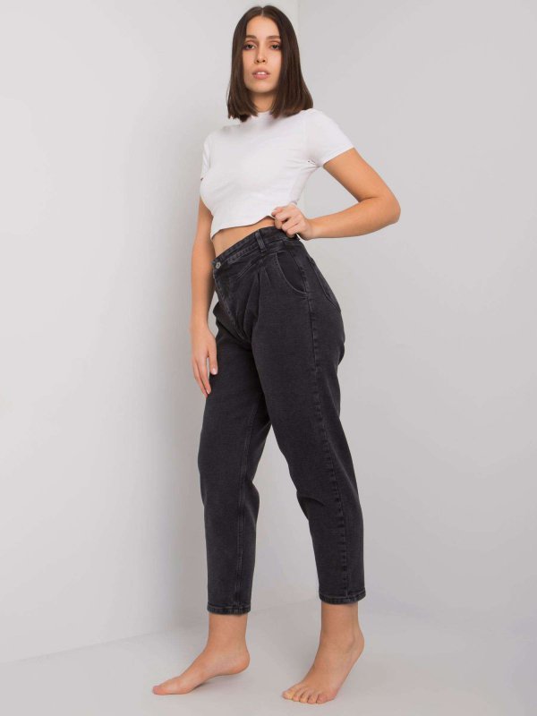 Spodnie jeans-MR-SP-263.65P-ciemny szary rozmiar - 28