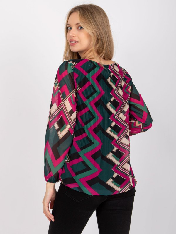 Bluzka-DHJ-BZ-8643-2.67P-ciemny zielony rozmiar - ONE SIZE