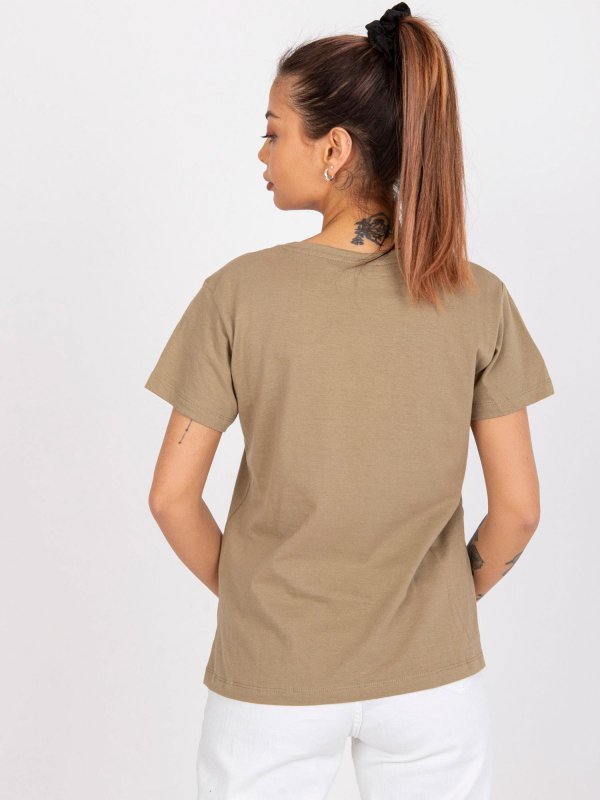 T-shirt-TW-TS-1002.28X-ciemny bezowy rozmiar - XL