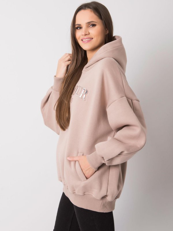 Bluza-RV-BL-7357.35X-ciemny bezowy rozmiar - L/XL