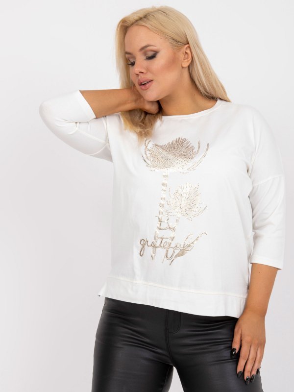 Bluzka-RV-BZ-7581.62P-ecru rozmiar - ONE SIZE