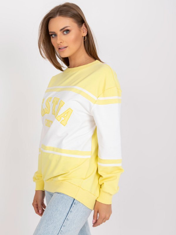 Bluza-FA-BL-7699.04P-biało-żółty rozmiar - ONE SIZE
