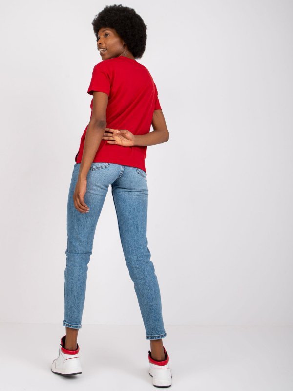 T-shirt-TW-TS-1004.24X-ciemny czerwony rozmiar - S