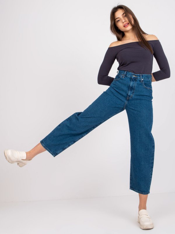 Spodnie jeans-RO-SP-2503.64-ciemny niebieski rozmiar - 38
