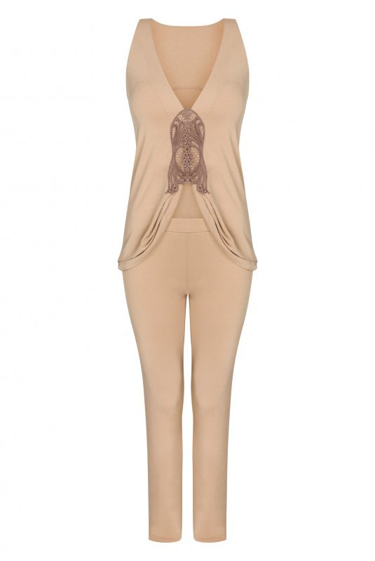 Piżama Latin LC 90098 Beige Beżowy LivCo Corsetti Fashion rozmiar - L