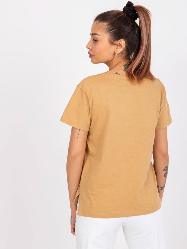 T-shirt-TW-TS-1002.28X-camelowy rozmiar - XL